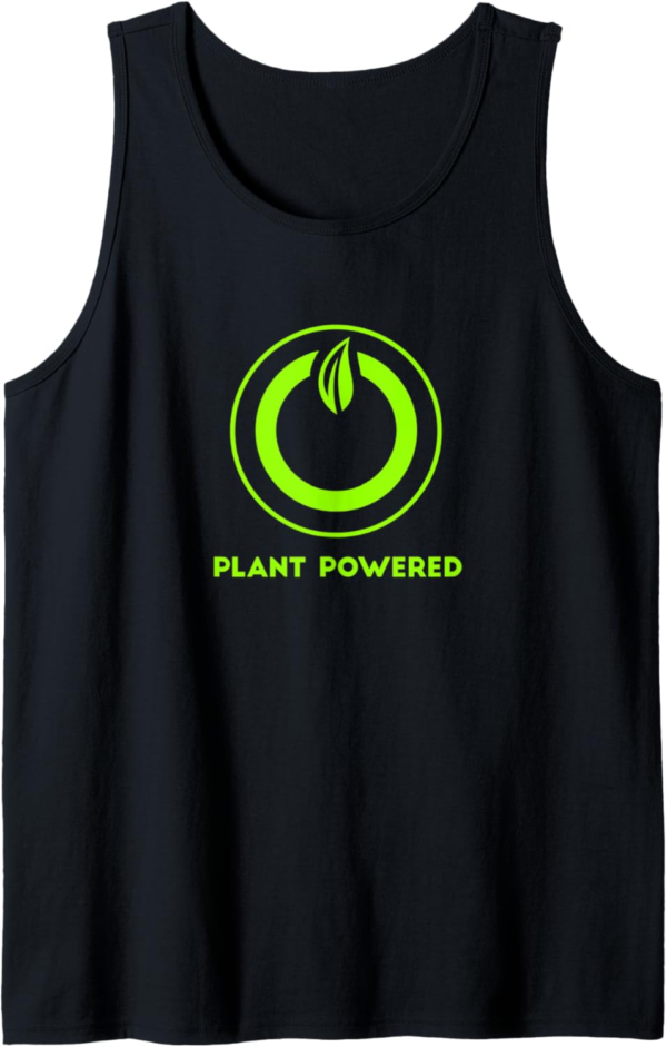 Plant Powered Shirt - Vegan Vegetarian Yoga Tank Top - Image 2